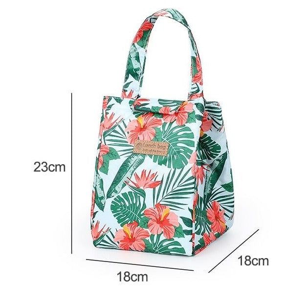 Petit Lunch Bag Femme Tropical